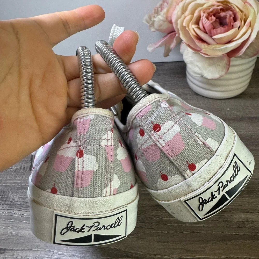 Converse Jack Purcell Pink and White Cupcake Sneakers size 6.5 RARE - Picture 5 of 12